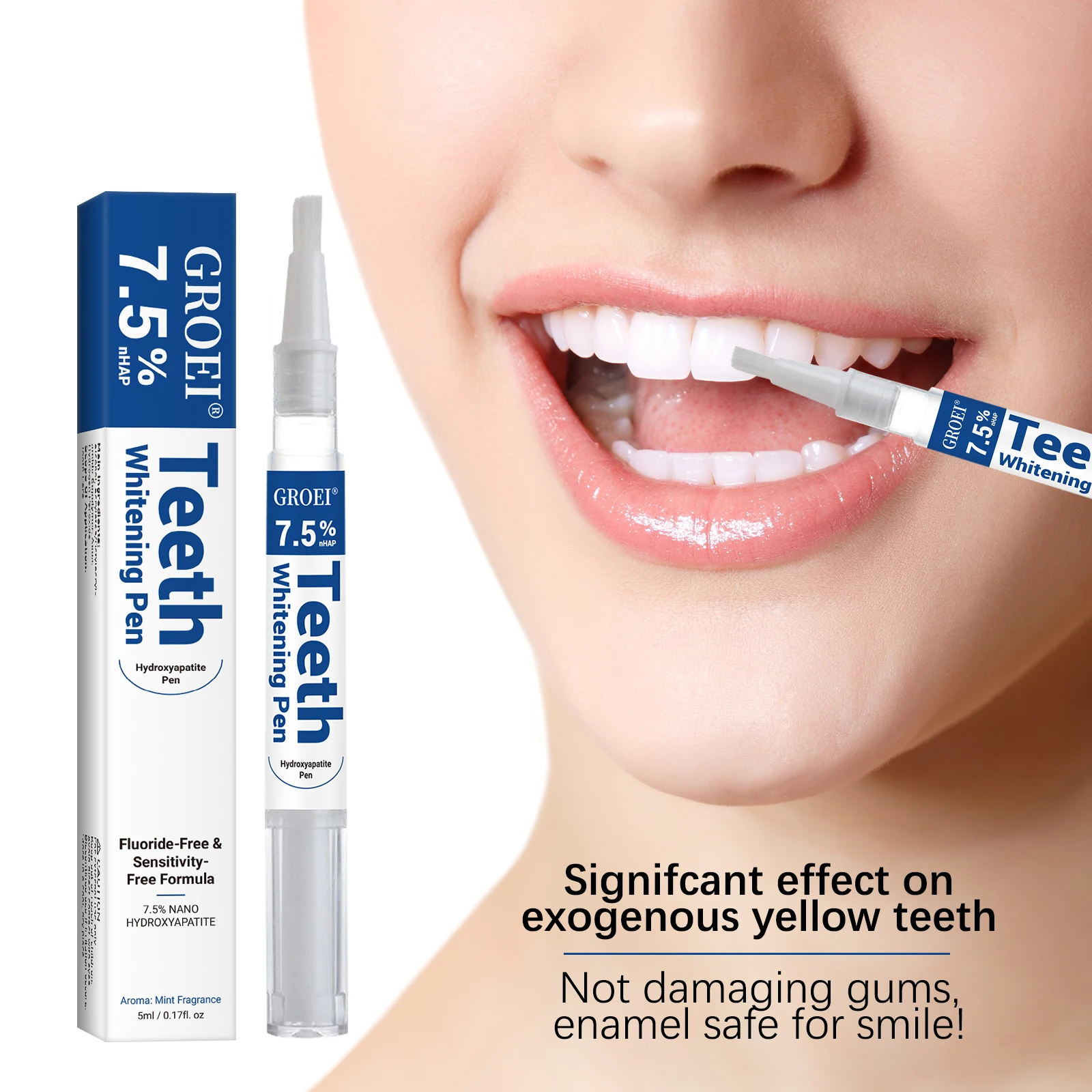 Teeth Whitening Pen - Pena Pemutih Gigi Hidroksiapatit Pena Gel