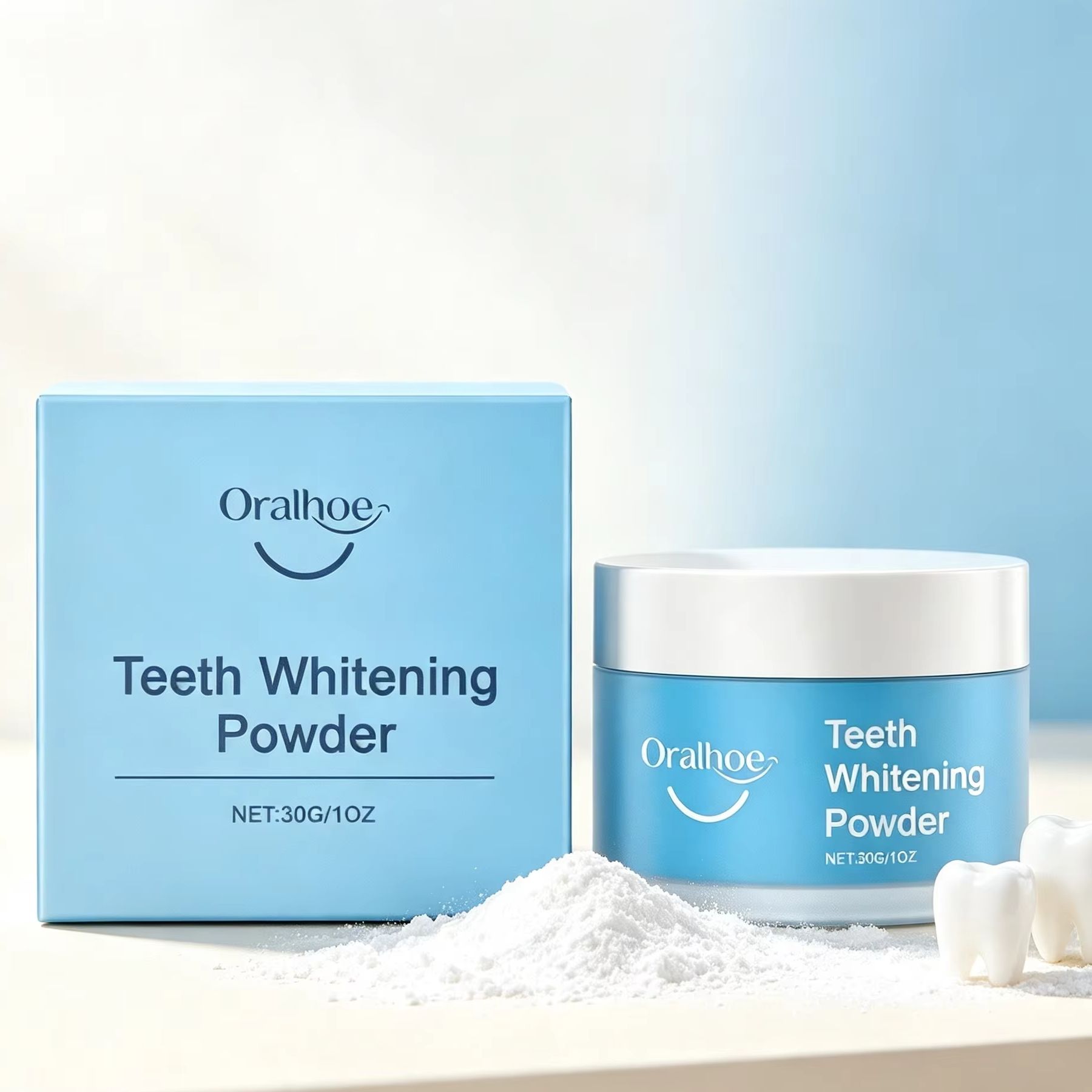 Bubuk Gigi Oralhoe untuk Membe - Teeth Whitening Diy ulasan dan harga