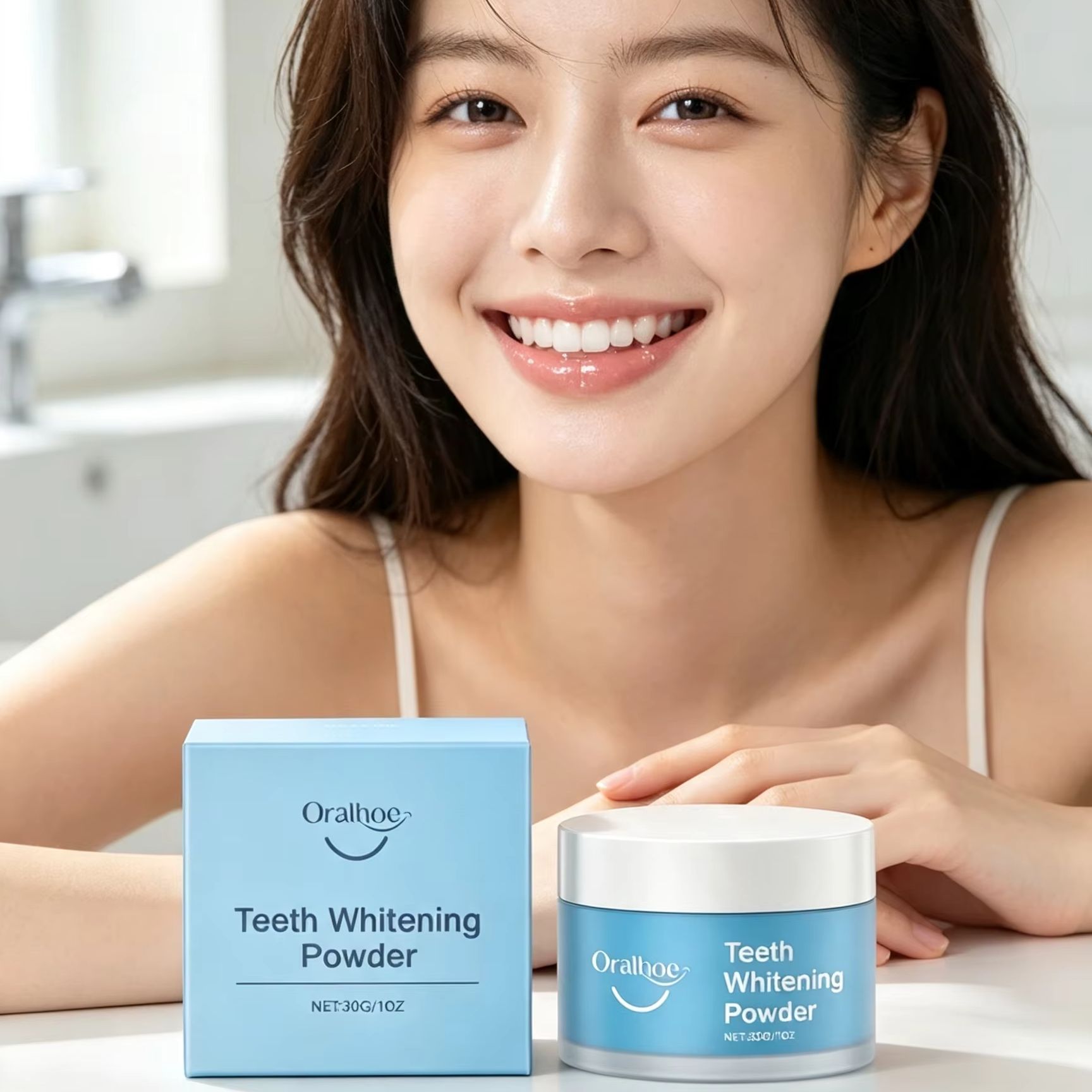 Bubuk Gigi Oralhoe untuk Membe - Teeth Whitening Diy ulasan dan harga
