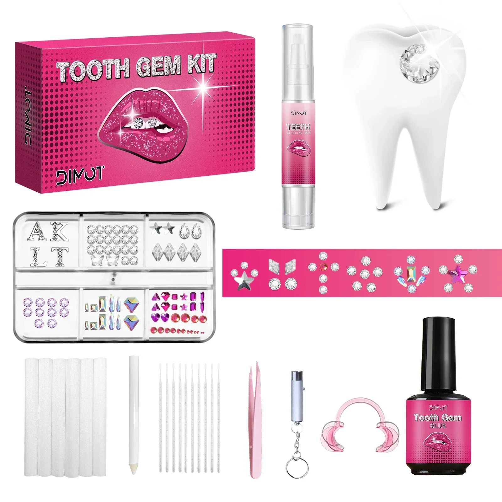Kit Perhiasan Gigi DIY dengan  - Tooth Gem Kit ulasan dan harga