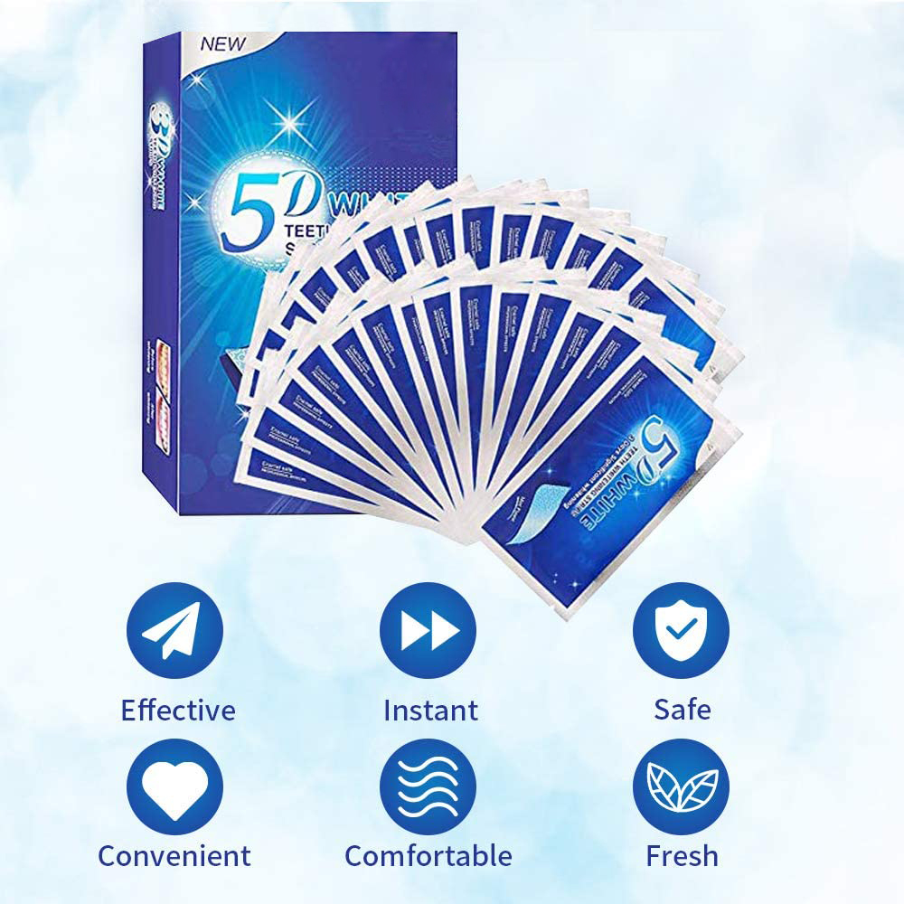 Strip Pemutih Gigi 5D Gel Pemu - Teeth Whitening Diy ulasan dan harga
