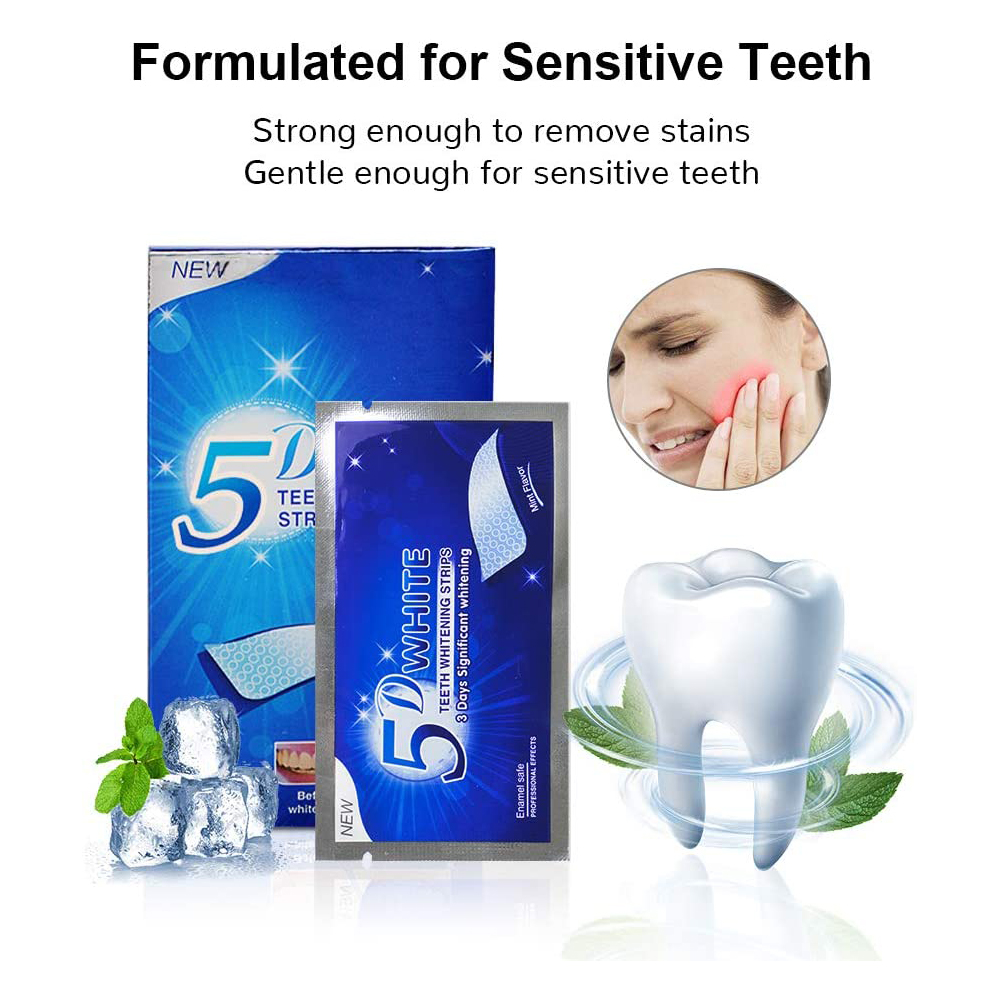 Strip Pemutih Gigi 5D Gel Pemu - Teeth Whitening Diy ulasan dan harga