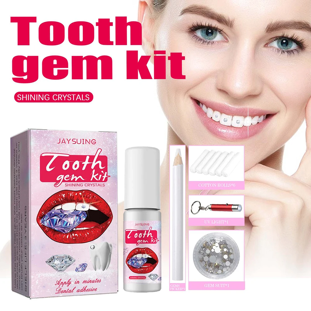Kit permata gigi DIY dengan kr - Tooth Gem Kit ulasan dan harga